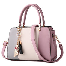 Load image into Gallery viewer, Cat Pendant Women Handbags Crossbody Shoulder Ladies Leather Handbags Tassel Patchwork Fashion Winter Women Messenger Bags Bolsa
